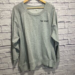 Maurices 2x Heather Gray Sweater “be kind”